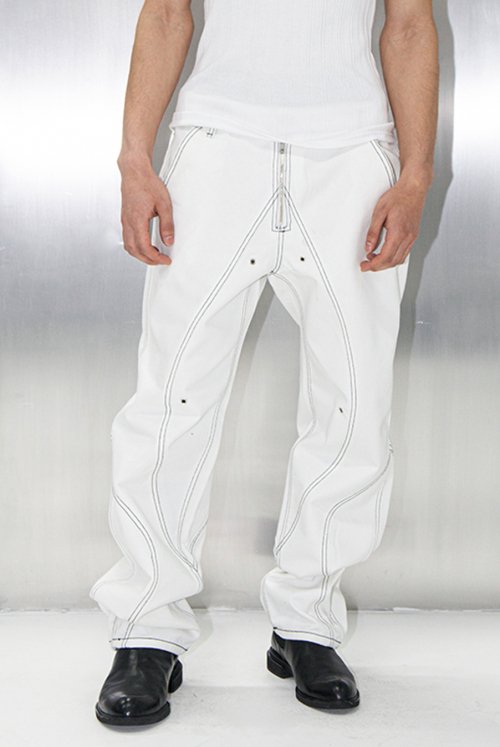 TUNNEL LINING TROUSER (DENIM) - WHITE