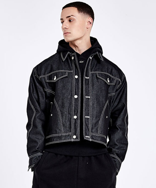 Tunnel Lining denim Jacket - Black