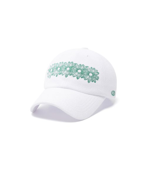 FLOWER ARTWORK TERRY BALLCAP WHITE