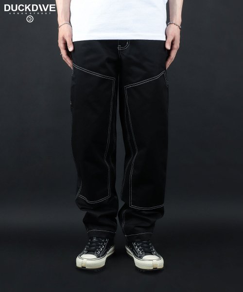 STITCH CARPENTER PANTS BLACK