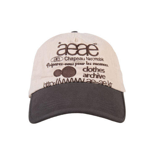 WEB LOGO 5PANNEL CAP [CHARCOAL/MOCA]