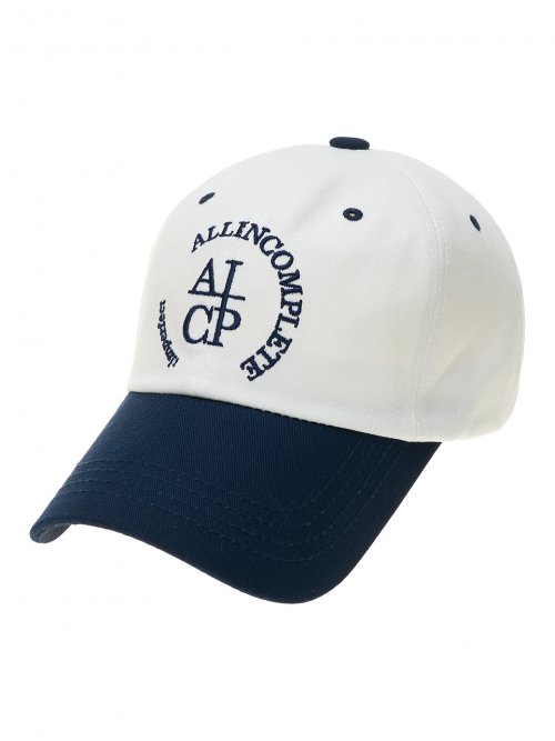 Round Logo Ball Cap (Navy&White)