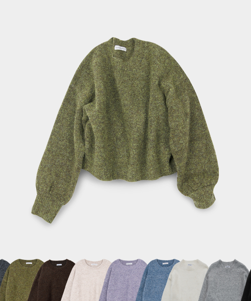 Soft Wool Oversized Pullover Round Knitwear 6 Colors