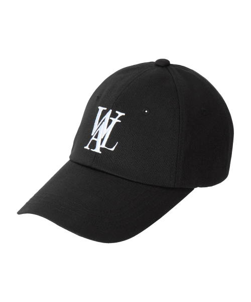 Deep signature logo ball cap - BLACK