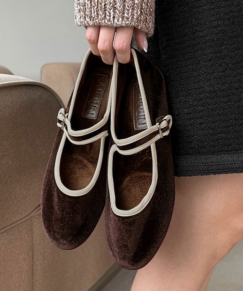 Amila Fleece inside Maryjane Flats (1cm)