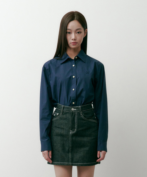 SAC 로고 베이직 셔츠 네이비 4W2237301