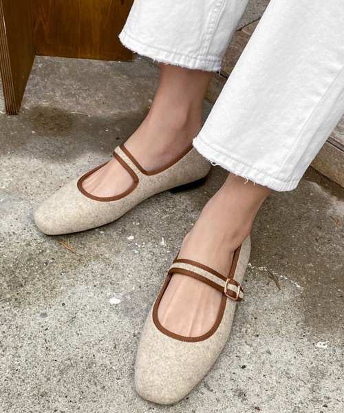 Celloni Fur-Lined Mary Jane Flats (1cm)