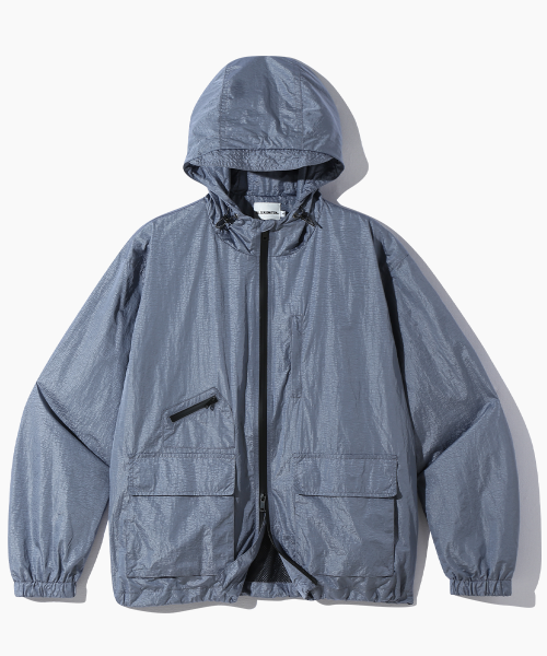 ASI 2WAY NYLON METAL WINDBREAKER_STEAL BLUE