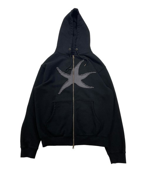 TCM starfish hooded zip-up (black)