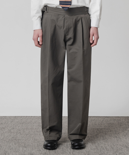 (2024.ver) SIDEFIX TWO TUCK PANTS_GRAY
