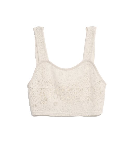 MUM FLOWER KNITTING SLEEVELESS_BEIGE