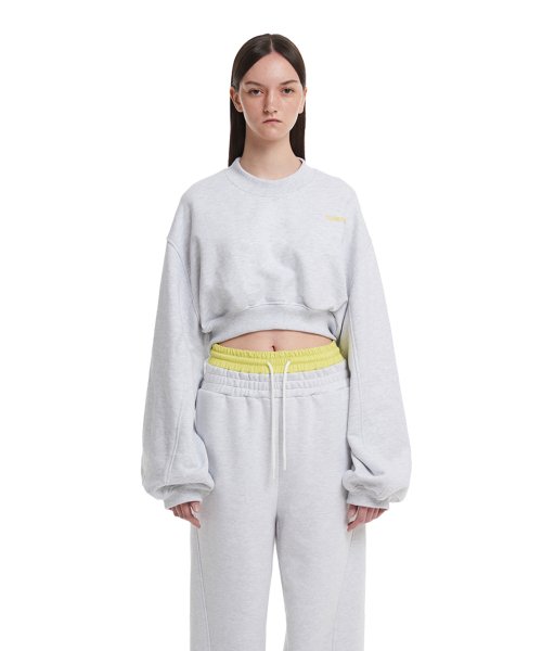 Logo Cropped Sweatshirt_Grey