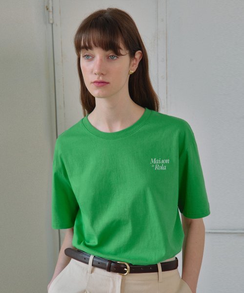 MAISON DE ROLA LOOSE FIT T-SHIRTS GREEN
