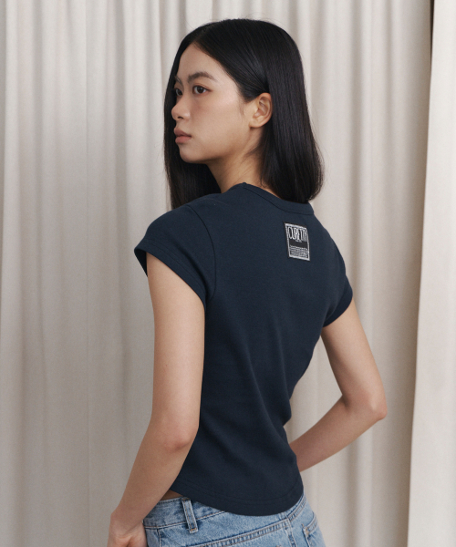 C 90S LINE BASIC T-SHIRT_NAVY