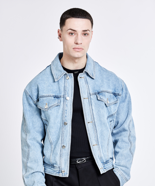 Tunnel Lining denim Jacket - Light Blue