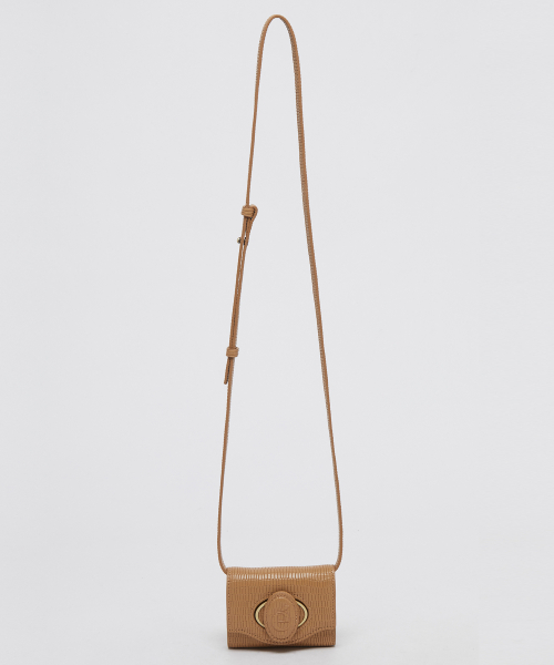 Oval card bag(Lizard beige)_OVBRX24003LIB