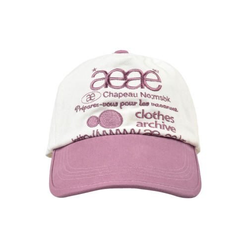 WEB LOGO TWO TONE BALL CAP - [WHITE/PINK]