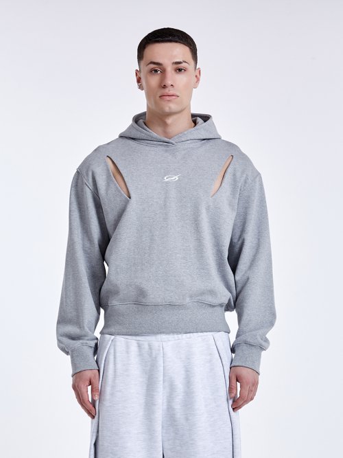 Devils laugh logo hoodie - Grey