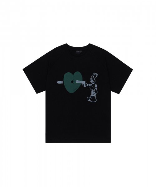Bunny Raglan Half Top (Black)