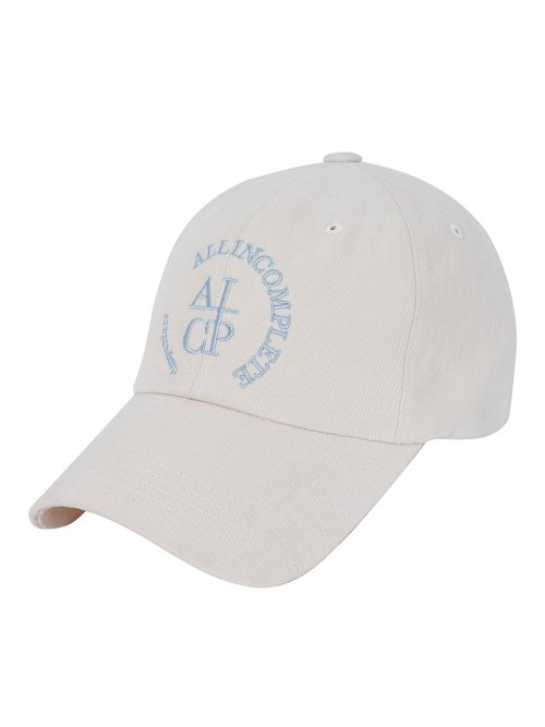 Round Logo Ball Cap (Cream Beige)
