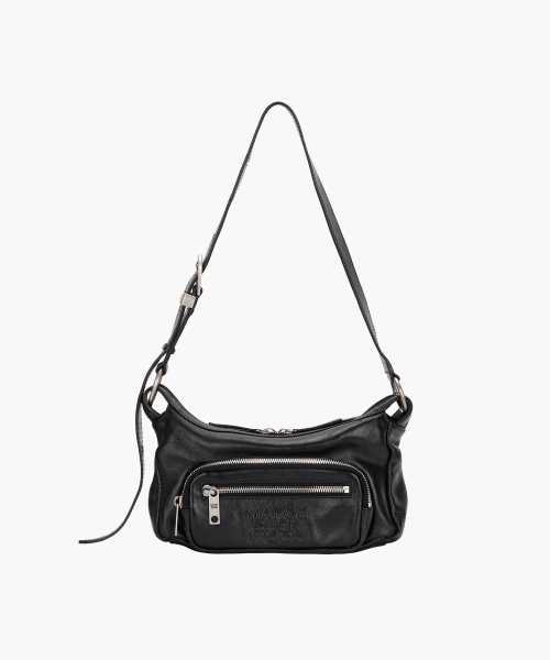 OUTPOCKET HOBO MINI_black glossy plain