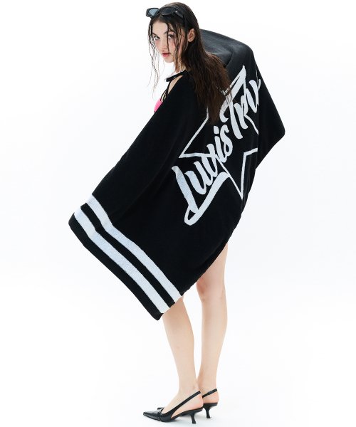 BE LOGO BEACH TOWEL(BLACK)