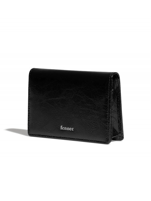 CRINKLE NAME POCKET - BLACK