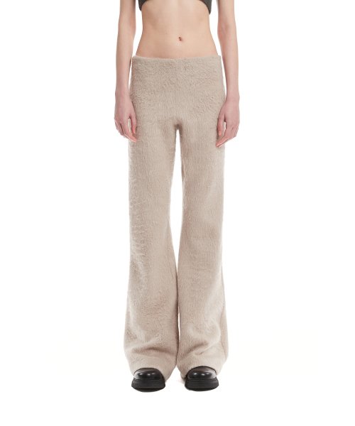 Beige Brushed Pants