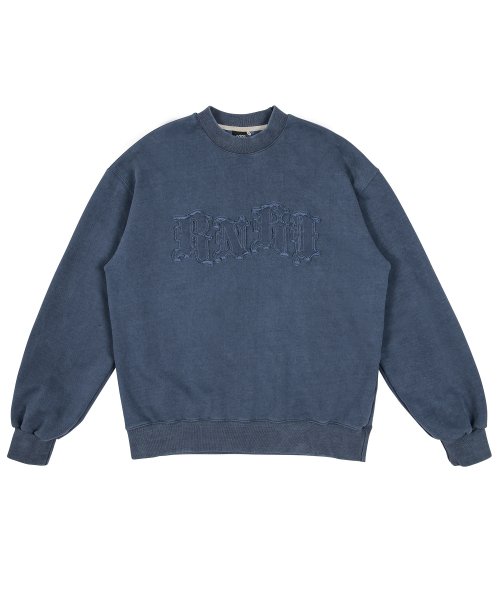 FRINGE LOGO SWEAT SHIRT [NAVY]
