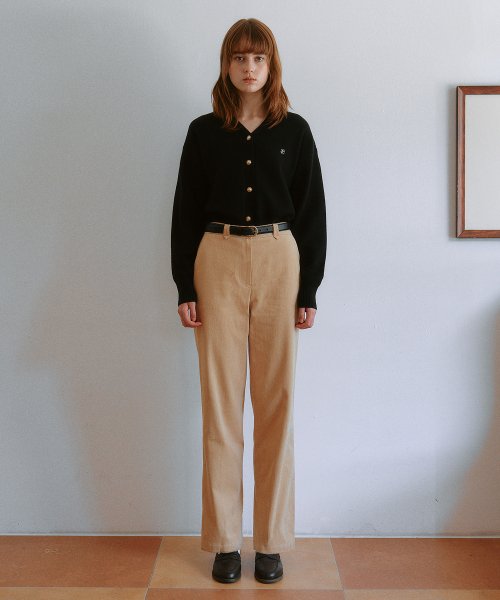 TAPERED COTTON PANTS BEIGE