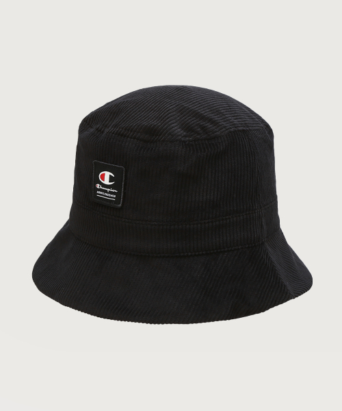 라벨 패치 코듀로이 버킷햇 Black