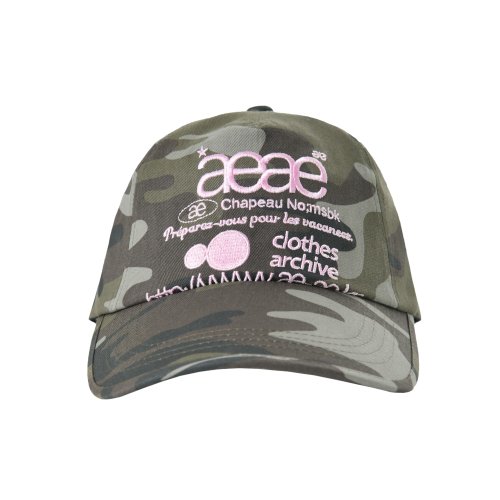 WEB LOGO CAMO 5 PANNEL CAP - [GREEN]