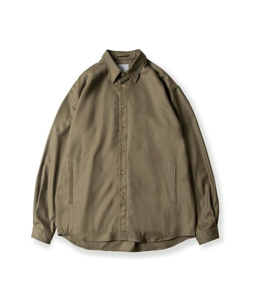 OVERSIZED SHIRT, DARK BEIGE