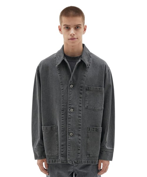 French Work Jacket, Grey