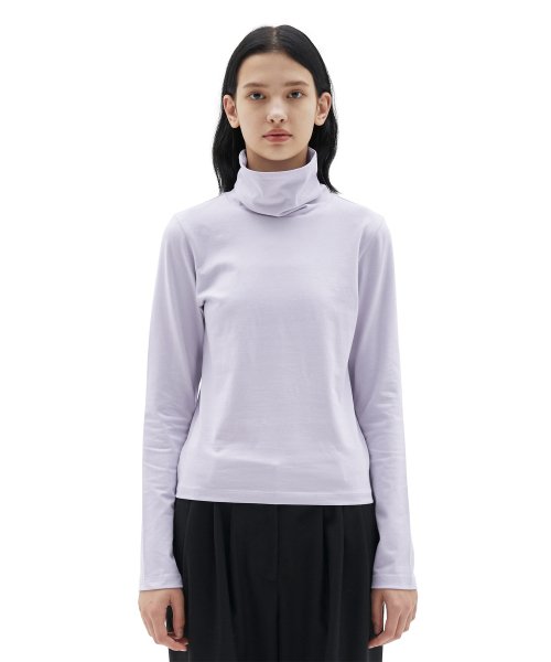 W Highneck Long Sleeve, Lavender