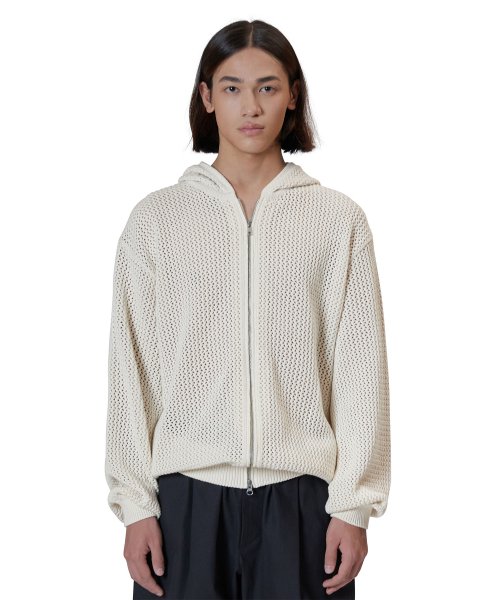 Resort Hood Zip Up, Ivory