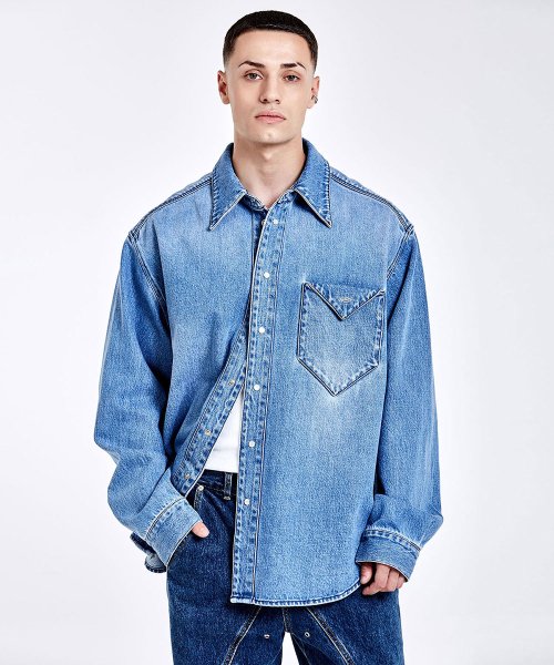 Triangle Denim shirt - Blue