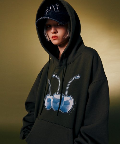W.N.D CHERRY HOODIE [KHAKI]