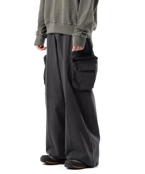 Zip Cargo Pocket Pants (Dark Gray)