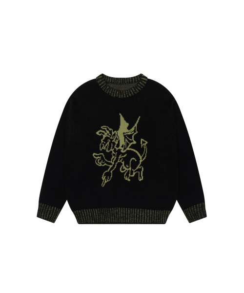 Devil Jacquard Knit (Black)