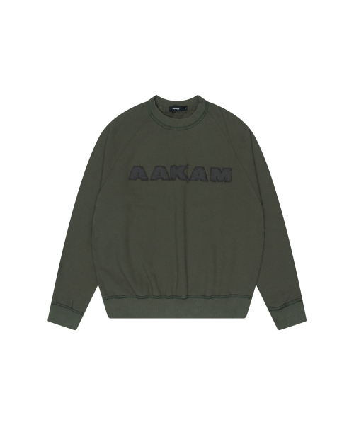 Logo Patch Raglan Sweatshirt (Khaki)