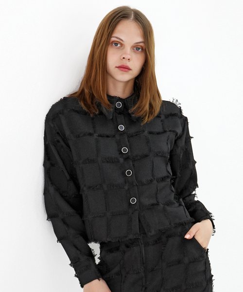 프린지 블랙 셔츠 _ Fringe Black Shirt
