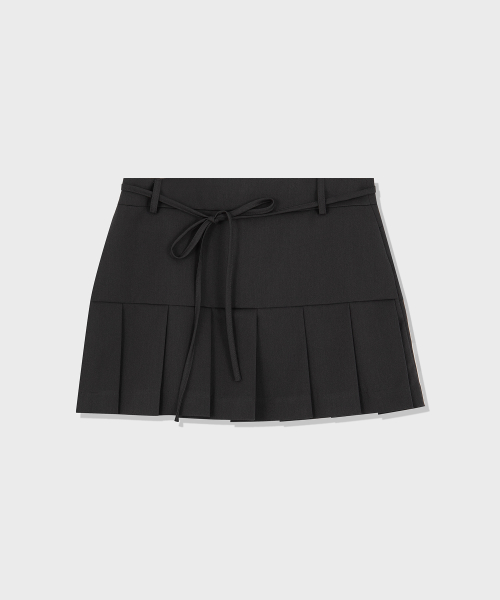 PLEATS SKIRT (GREY)