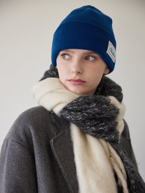 Half&Half Chunky Muffler (Ivory & Black)