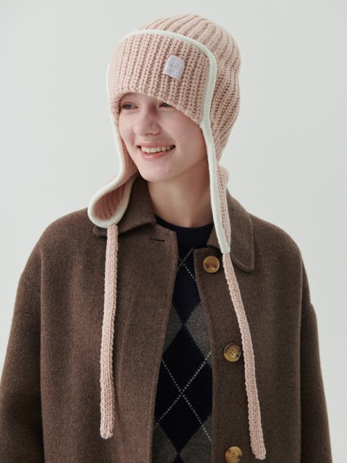 Edge Ear Flap Beanie (Indi Pink)