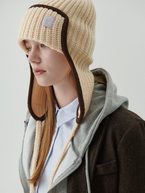 Edge Ear Flap Beanie (Cheese)
