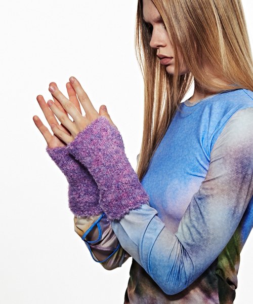 BOUCLE HAND WARMER - FUCHSIA PURPLE