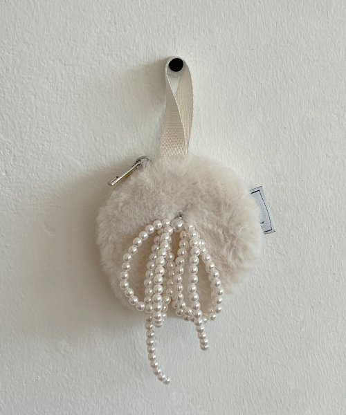 PEARL RIBBON ORNAMENT IVORY