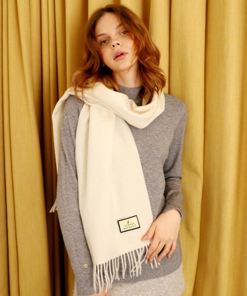 울100 아이보리 머플러 _ Wool 100 Ivory Muffler