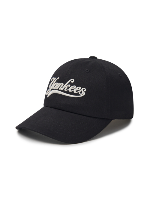 컬시브 레터링 언스트럭쳐 볼캡 NY (Black)